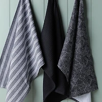 Harman Combo 'Embroidered Geometric' Cotton Kitchen Towel - Set of 3