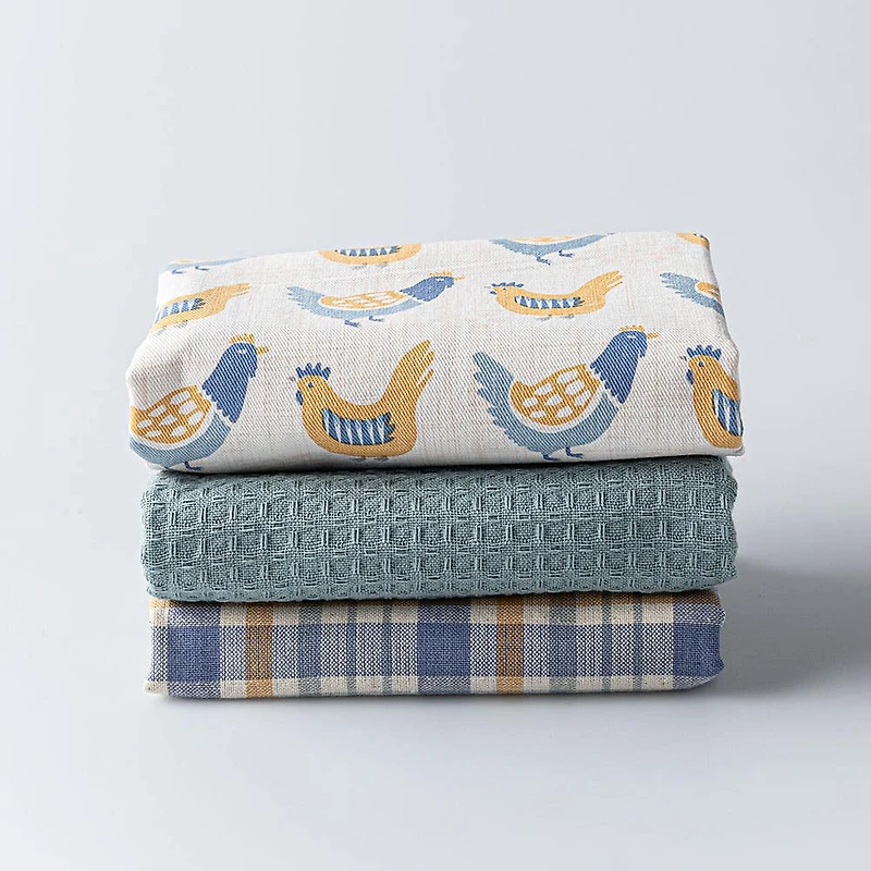 Harman Combo 'Rooster' Cotton Kitchen Towel - Set of 3