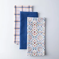 Harman Combo 'Summer Tile' Cotton Kitchen Towel - Set of 3