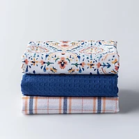 Harman Combo 'Summer Tile' Cotton Kitchen Towel - Set of 3