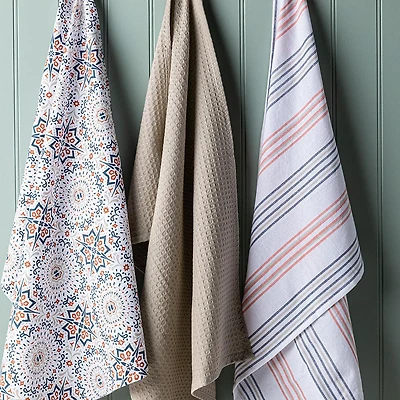 Harman Combo 'Warm Tile' Cotton Kitchen Towel - Set of 3