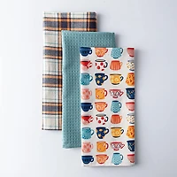 Harman Combo 'Tea Cups' Cotton Kitchen Towel - Set of 3