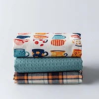 Harman Combo 'Tea Cups' Cotton Kitchen Towel - Set of 3