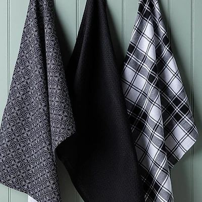 Harman Combo 'Dotted Tile' Cotton Kitchen Towel - Set of 3