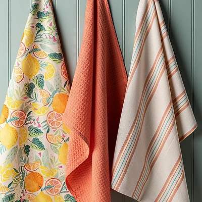 Harman Combo 'Citrus' Cotton Kitchen Towel - Set of 3