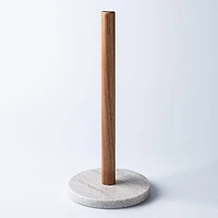 KSP Marbelle Upright Paper Towel Holder (Marble/Acacia)