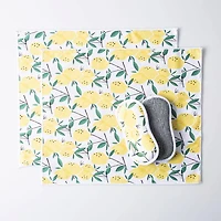 Harman Printed 'Lemon Tree' Sponge & Cloth Cleaning Set of 4