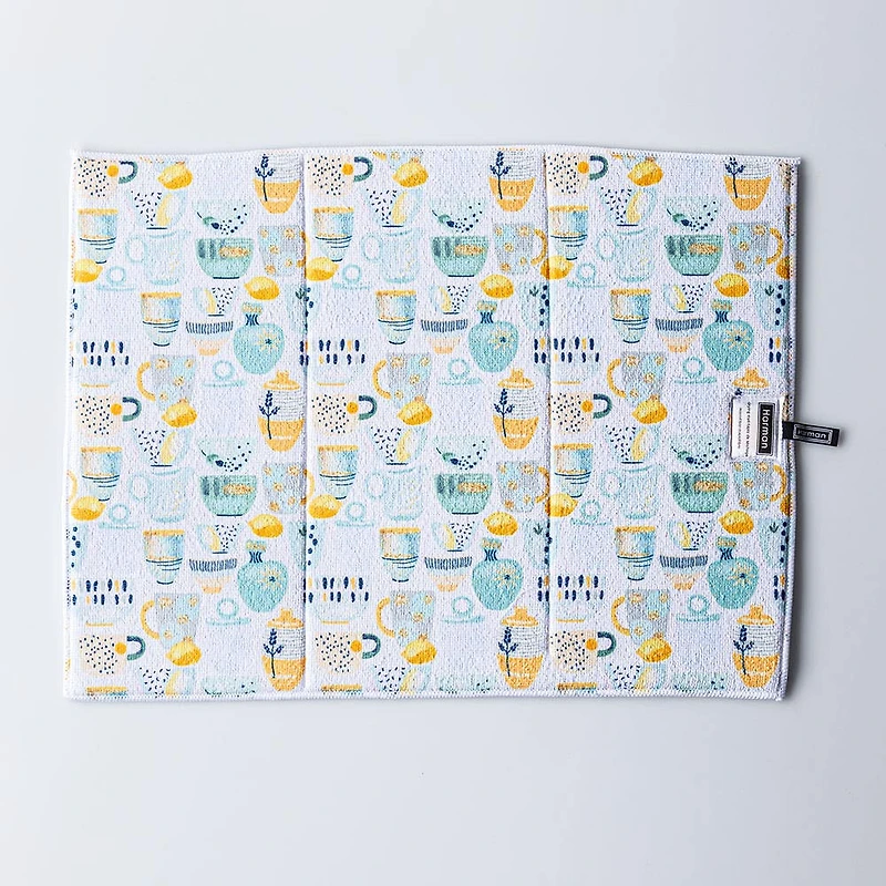 Harman Printed 'Decorative Tableware' Microfibre Dish Drying Mat