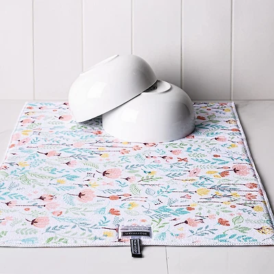 Harman Printed 'Floral Blossom' Microfibre Dish Drying Mat