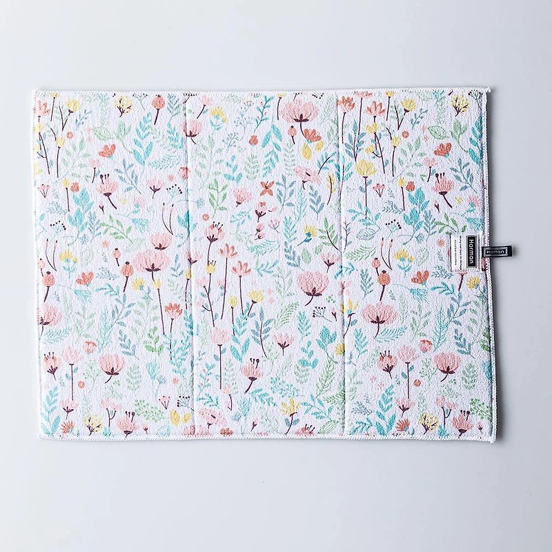 Harman Printed 'Floral Blossom' Microfibre Dish Drying Mat