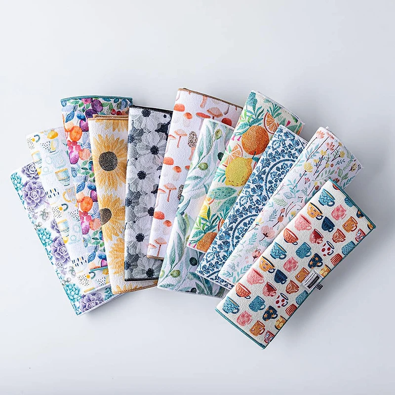 Harman Printed 'Medallion' Microfibre Dish Drying Mat (Blue)