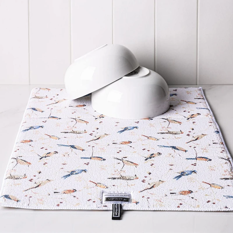 Harman Printed 'Birds' Microfibre Dish Drying Mat
