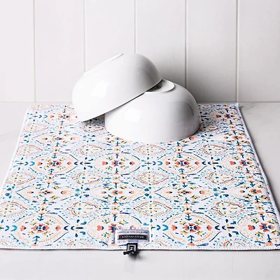 Harman Printed 'Summer Tile' Microfibre Dish Drying Mat