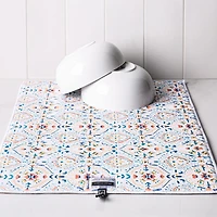 Harman Printed 'Summer Tile' Microfibre Dish Drying Mat