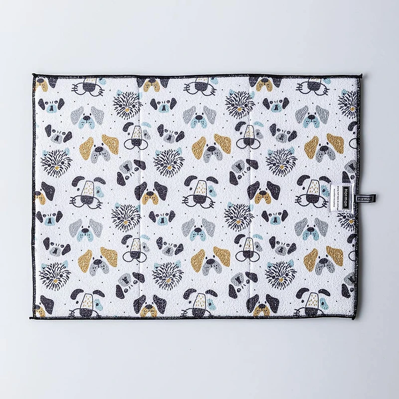 Harman Printed 'Pet Faces' Microfibre Dish Drying Mat