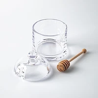 Keittio Glass Honey Jar with Dipper (Clear)