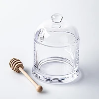Keittio Glass Honey Jar with Dipper (Clear)