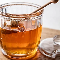 Keittiö Sweet Hive Glass Honey Jar with Dipper (Clear)