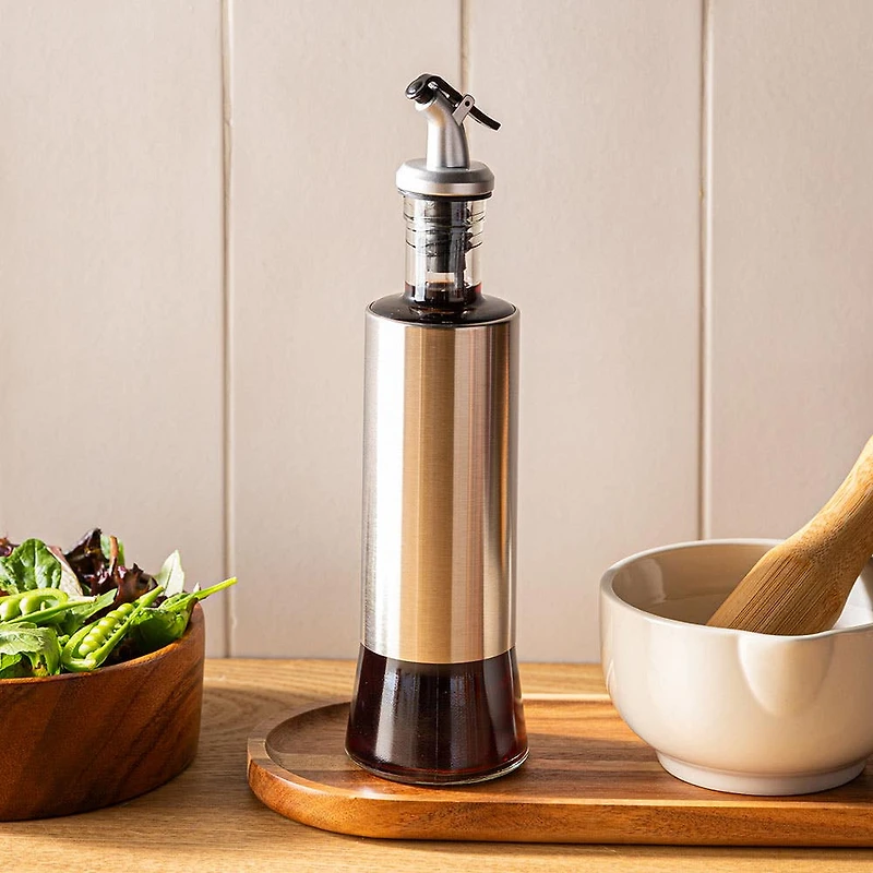 Keittiö Perfect Pour Glass Oil and Vinegar Bottle (St/St - Clear)
