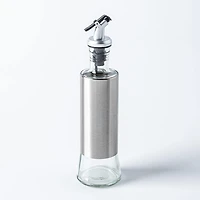 Keittio Perfect Pour Glass Oil and Vinegar Bottle (St/St - Clear)
