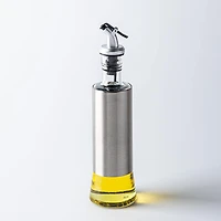 Keittio Perfect Pour Glass Oil and Vinegar Bottle (St/St - Clear)