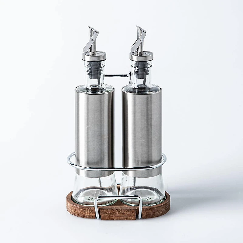 Keittio Perfect Pour Glass Oil and Vinegar Bottle Combo - Set of 3