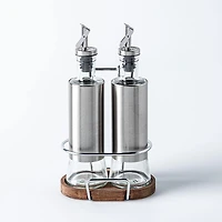 Keittio Perfect Pour Glass Oil and Vinegar Bottle Combo - Set of 3
