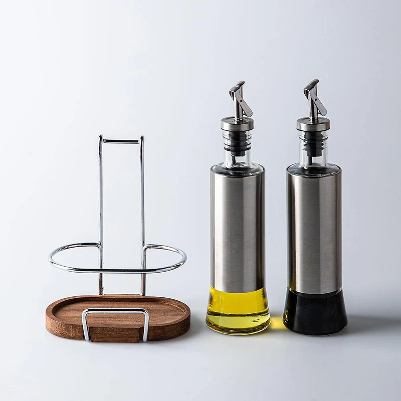 Keittio Perfect Pour Glass Oil and Vinegar Bottle Combo - Set of 3