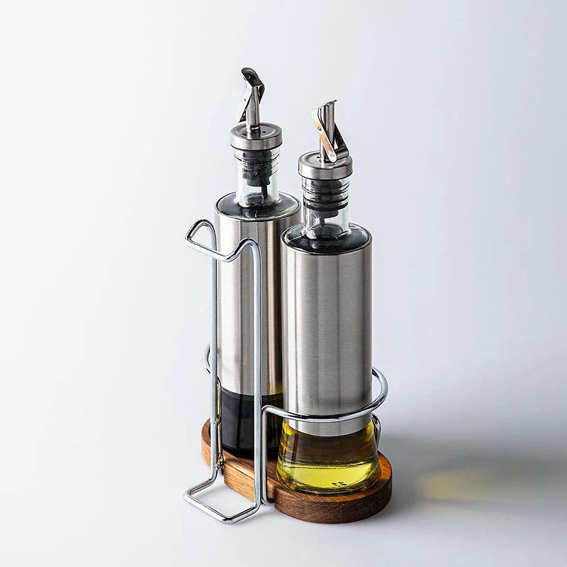 Keittio Perfect Pour Glass Oil and Vinegar Bottle Combo - Set of 3