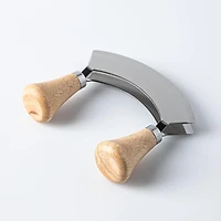 Keittio Smooth Edge Dual Blade Mezzaluna (Stainless Steel)