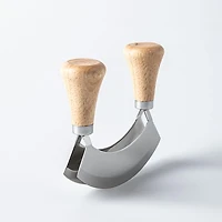 Keittio Smooth Edge Dual Blade Mezzaluna (Stainless Steel)
