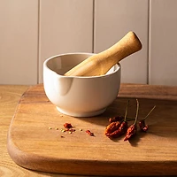 Keittiö Pure Crush Ceramic Mortar and Pestle (White)