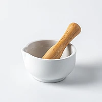 Keittio Pure Crush Ceramic Mortar and Pestle (White)