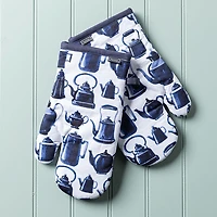 Harman Gourmet 'Tea Pots' Cotton Oven Mitt - Set of 2