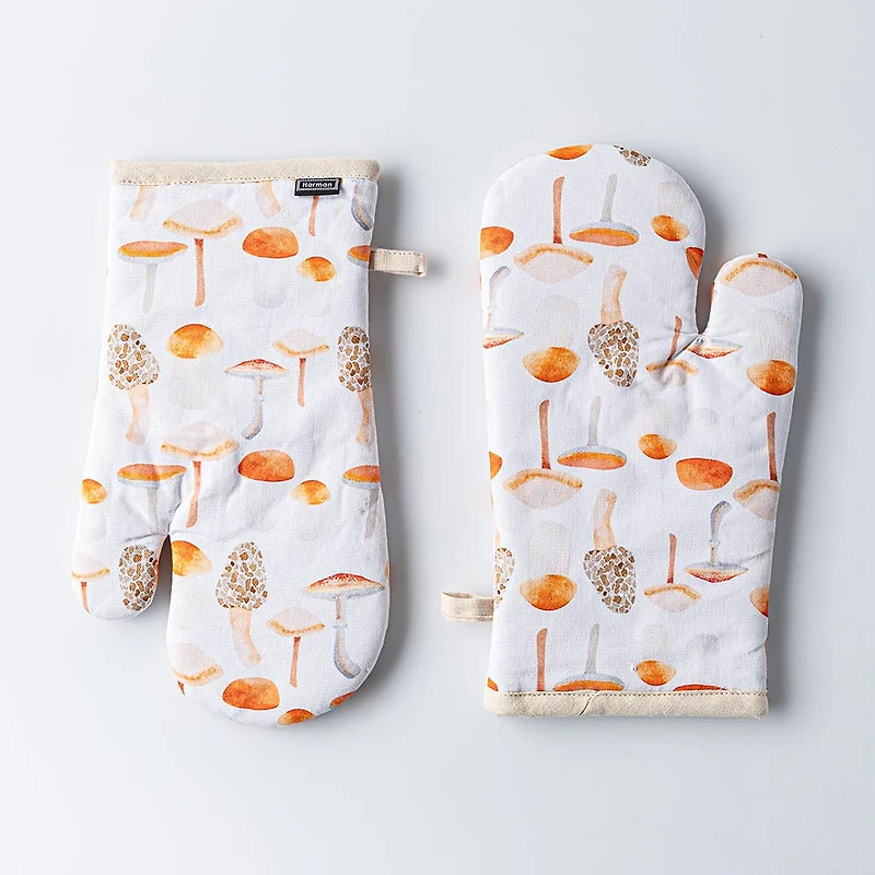 Harman Gourmet 'Mushrooms' Cotton Oven Mitt - Set of 2