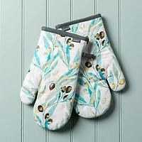 Harman Gourmet 'Olive' Cotton Oven Mitt - Set of 2