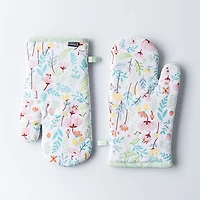 Harman Gourmet 'Floral Blossom' Cotton Oven Mitt - Set of 2