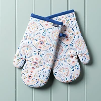 Harman Gourmet 'Summer Tile' Cotton Oven Mitt - Set of 2