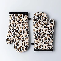 Harman Gourmet 'Leopard' Cotton Oven Mitt - Set of 2