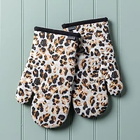 Harman Gourmet 'Leopard' Cotton Oven Mitt - Set of 2