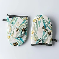 Harman Gourmet 'Olive' Cotton Mini Oven Mitt - Set/2