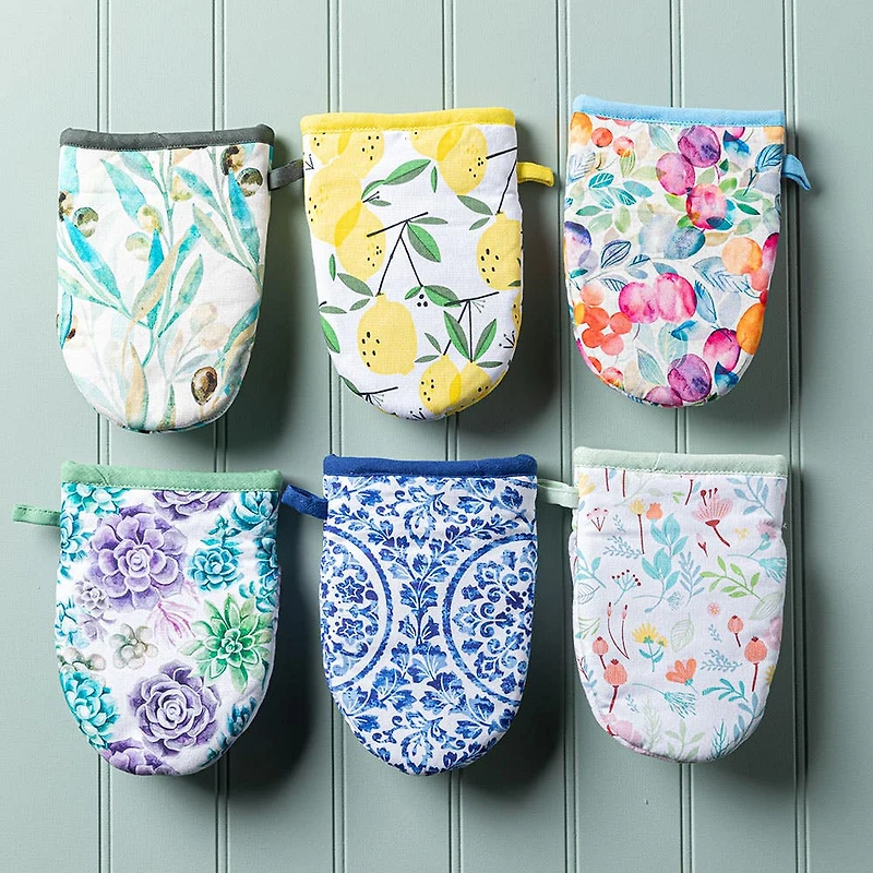 Harman Gourmet 'Floral Blossom' Cotton Mini Oven Mitt - Set/2