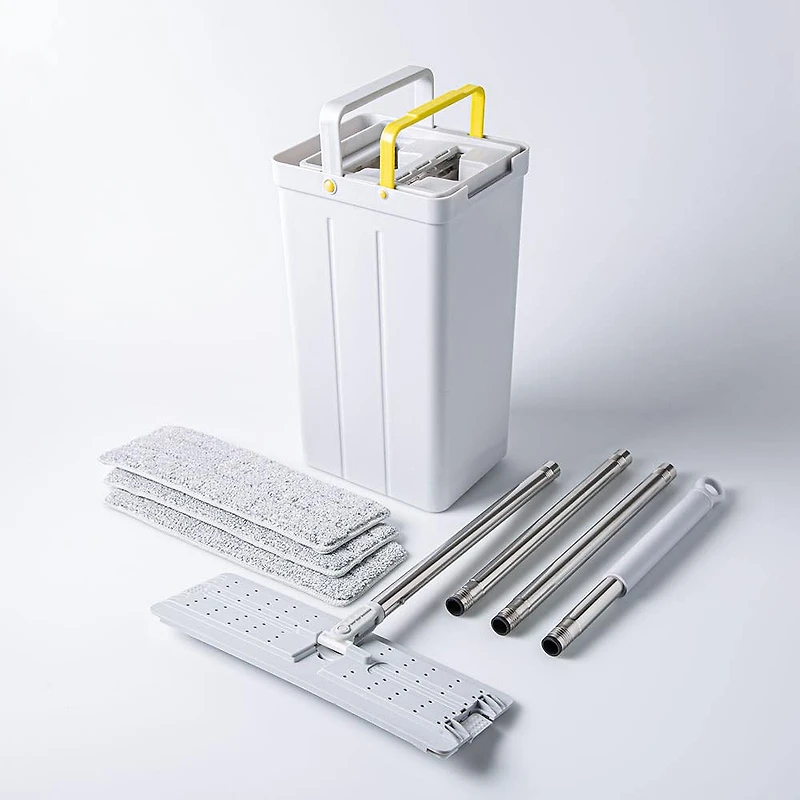 KSP Quickdry Flat Mop & Bucket (Plus 3 Bonus Pads)