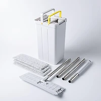 KSP Quickdry Flat Mop & Bucket (Plus 3 Bonus Pads)