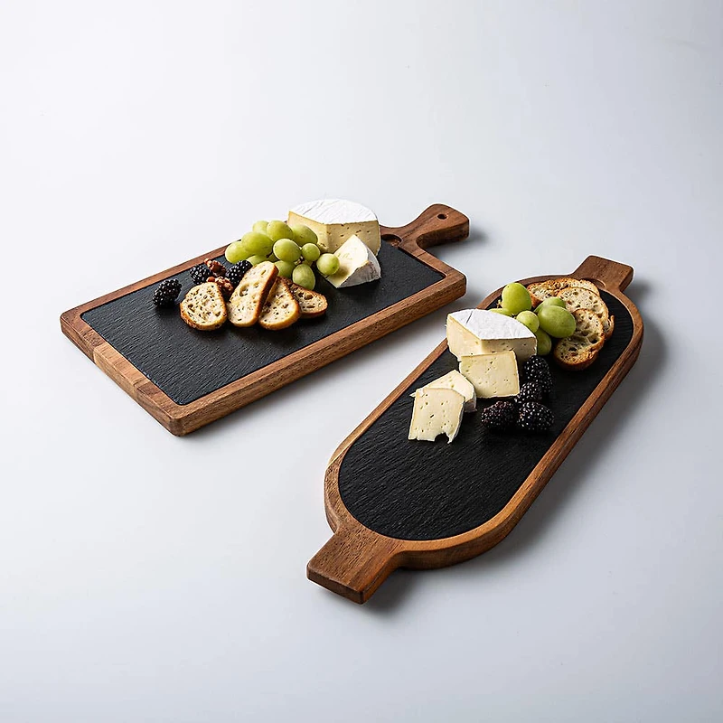 Keittiö Essentials Oval Serving Board (Black/Wood)