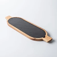 Keittiö Essentials Oval Serving Board (Black/Wood)