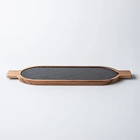 Keittiö Essentials Oval Serving Board (Black/Wood)