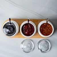 Keittiö Essentials Serving Set with Bamboo Tray - Set of 7 (250mL)