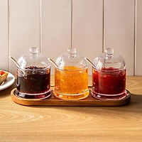 Keittiö Essentials Serving Jars with Spoons & Tray - Set of 7 (260mL)
