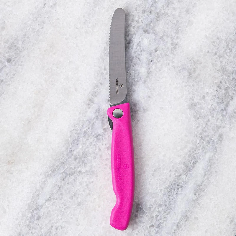 Victorinox Foldable Serrated Utility Knife (Pink)